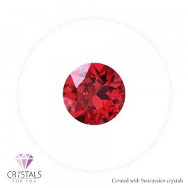 Swanis® prémium kristállyal díszített kör alakú fülbevaló - 31 Light Siam szín