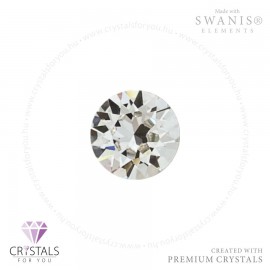 Swanis® prémium kristállyal díszített kör alakú fülbevaló - 01 Crystal szín