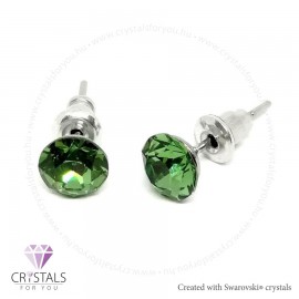 Swanis® prémium kristállyal díszített kör alakú fülbevaló - 35 Erinite szín