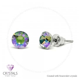 Swanis® prémium kristállyal díszített kör alakú fülbevaló - 37 Paradise Shine szín