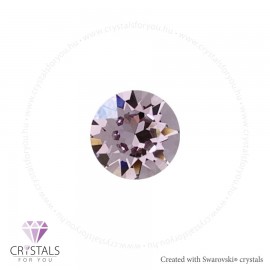 Swanis® prémium kristállyal díszített kör alakú fülbevaló - 41 Light Amethyst szín
