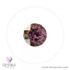 Swanis® prémium kristállyal díszített kör alakú fülbevaló - 42 Lilac Shadow szín
