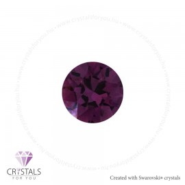 Swanis® prémium kristállyal díszített kör alakú fülbevaló - 43 Amethyst szín