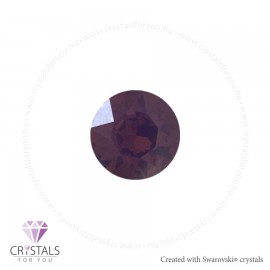 Swanis® prémium kristállyal díszített kör alakú fülbevaló - 44 Cyclamen Opal szín