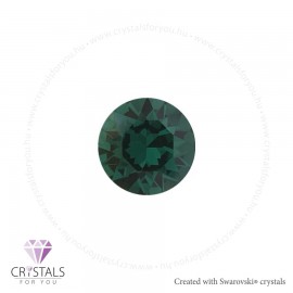Swanis® prémium kristállyal díszített kör alakú fülbevaló - 40 Emerald szín