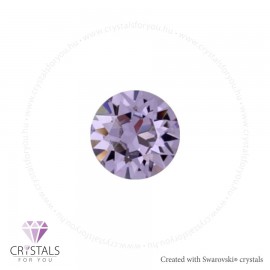 Swanis® prémium kristállyal díszített kör alakú fülbevaló - 45 Violet szín