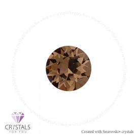 Swanis® prémium kristállyal díszített kör alakú fülbevaló - 51 Light Smoked Topaz szín