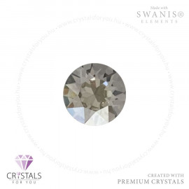 Swanis® prémium kristállyal díszített kör alakú fülbevaló - 54 Silver Patina szín