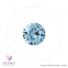 Swanis® prémium kristállyal díszített kör alakú fülbevaló - 19 Aquamarine szín