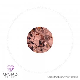 Swanis® prémium kristállyal díszített kör alakú fülbevaló - 27 Rose Peach szín