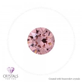 Swanis® prémium kristállyal díszített kör alakú fülbevaló - 10 Light Rose szín