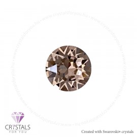 Swanis® prémium kristállyal díszített kör alakú fülbevaló - 07 Vintage Rose szín