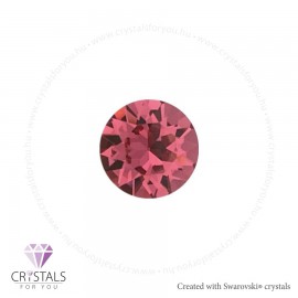Swanis® prémium kristállyal díszített kör alakú fülbevaló - 29 Indian Pink szín