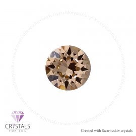 Swanis® prémium kristállyal díszített kör alakú fülbevaló - 06 Light Peach szín