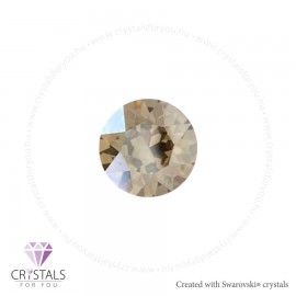 Swanis® prémium kristállyal díszített kör alakú fülbevaló - 08 Crystal Gold Shadow szín