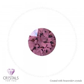 Swanis® prémium kristállyal díszített kör alakú fülbevaló - 11 Rose szín