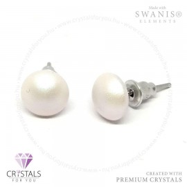 Swanis® prémium kristállyal díszített félgömb alakú fülbevaló tekla kővel