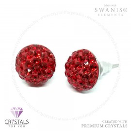 Swanis® prémium kristállyal díszített félgömb alakú sok köves fülbevaló