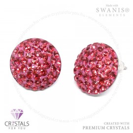 Swanis® prémium kristállyal díszített kör alakú apró köves fülbevaló