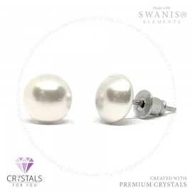 Swanis® prémium kristállyal díszített gömb alakú fülbevaló tekla kővel
