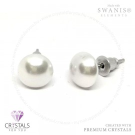 Swanis® prémium kristállyal díszített gömb alakú fülbevaló tekla kővel