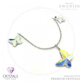 Pillangó medálos szett Swanis® prémium kristállyal díszítve
