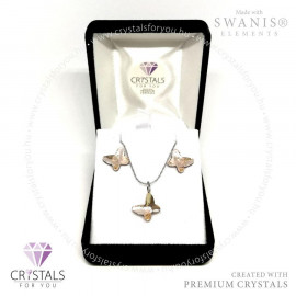 Pillangó medálos szett Swanis® prémium kristállyal díszítve (új)