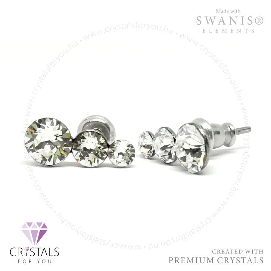 Swanis® prémium kristállyal díszített hóember alakú fülbevaló