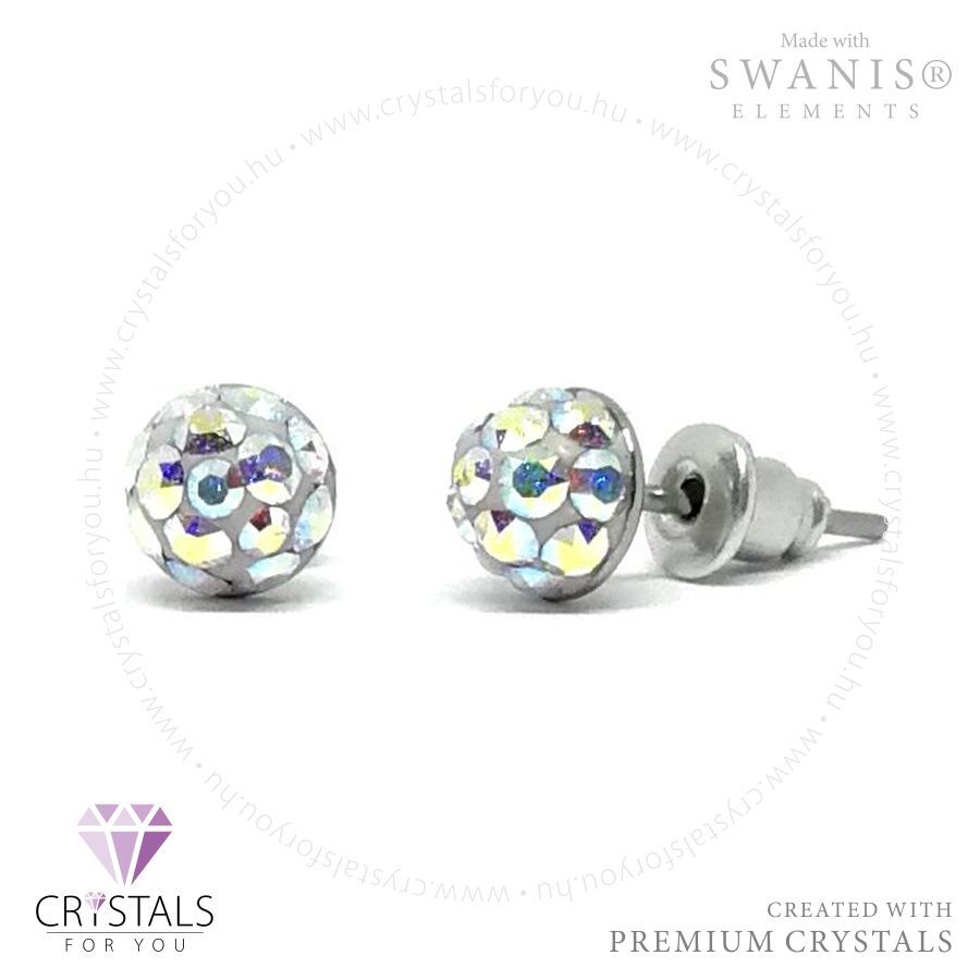 Swanis® prémium kristállyal díszített gömb alakú sok köves fülbevaló